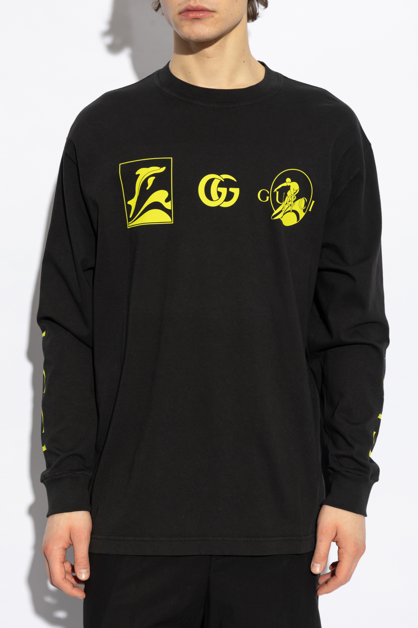 GUCCI  ロングTシャツ Gucci Cotton Jersey Long Sleeve T-shirt 'Dark Blue' 774304-XJGA4-4622